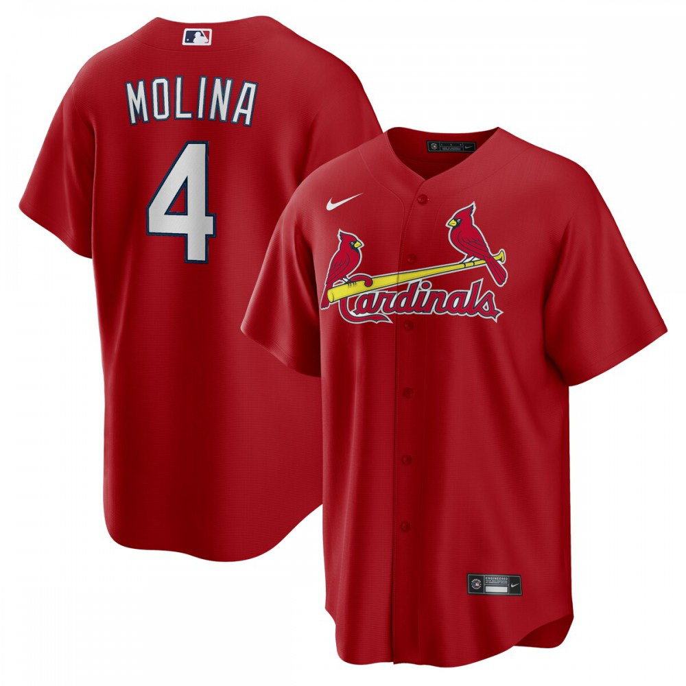 Yadier Molina St. Louis Cardinals Alternate Replica Player Name Jersey - Red-Pro Kit Vault | Brand New 26/27 Sports Jerseys